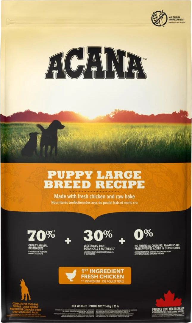 Acana hondenvoer Heritage large puppy kip 11,4 kg