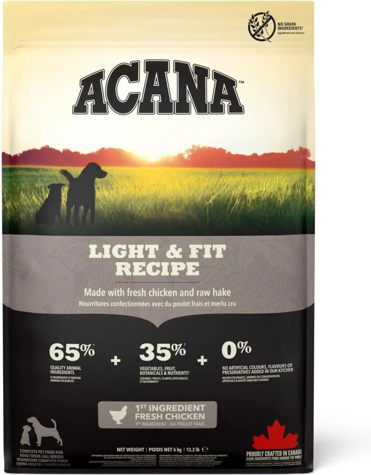 Acana hondenvoer Light & Fit adult kip 6 kg