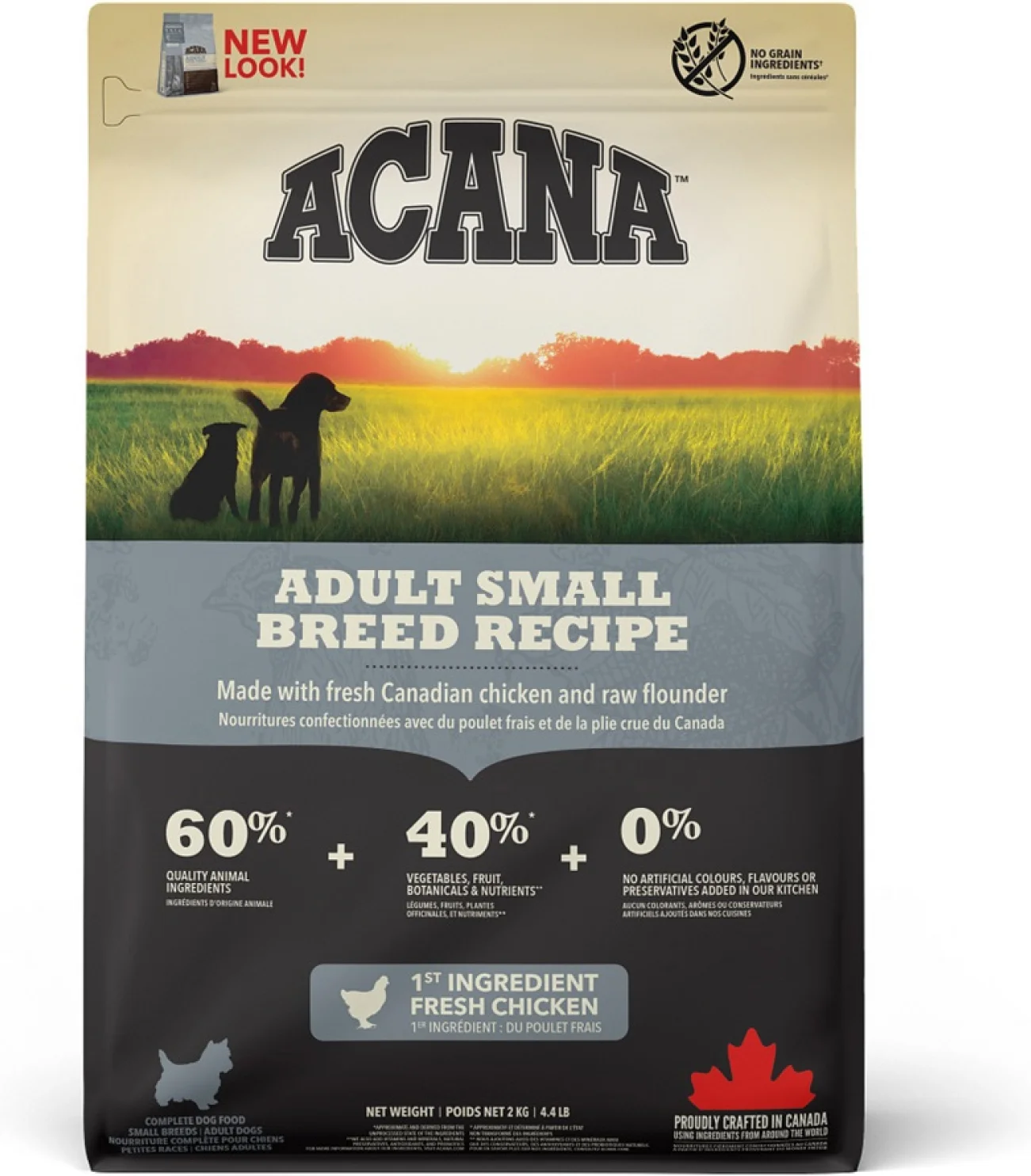 Acana hondenvoer brokken Heritage adult klein gevogelte 2 kg