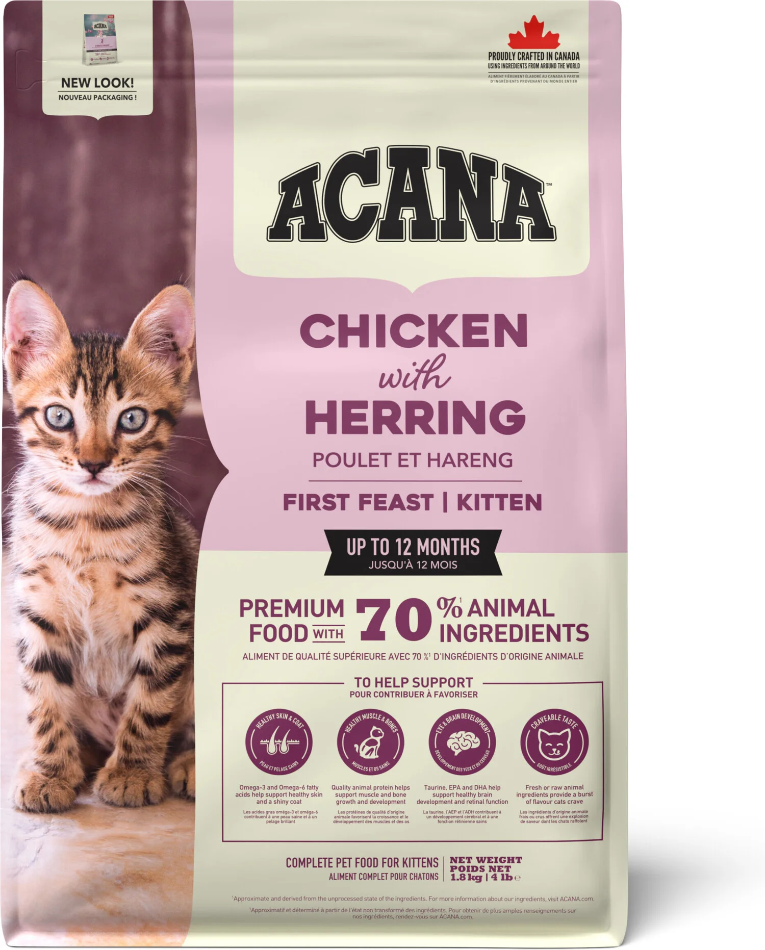 Acana kattenbrokken First Feast kip / haring 1,8 kg