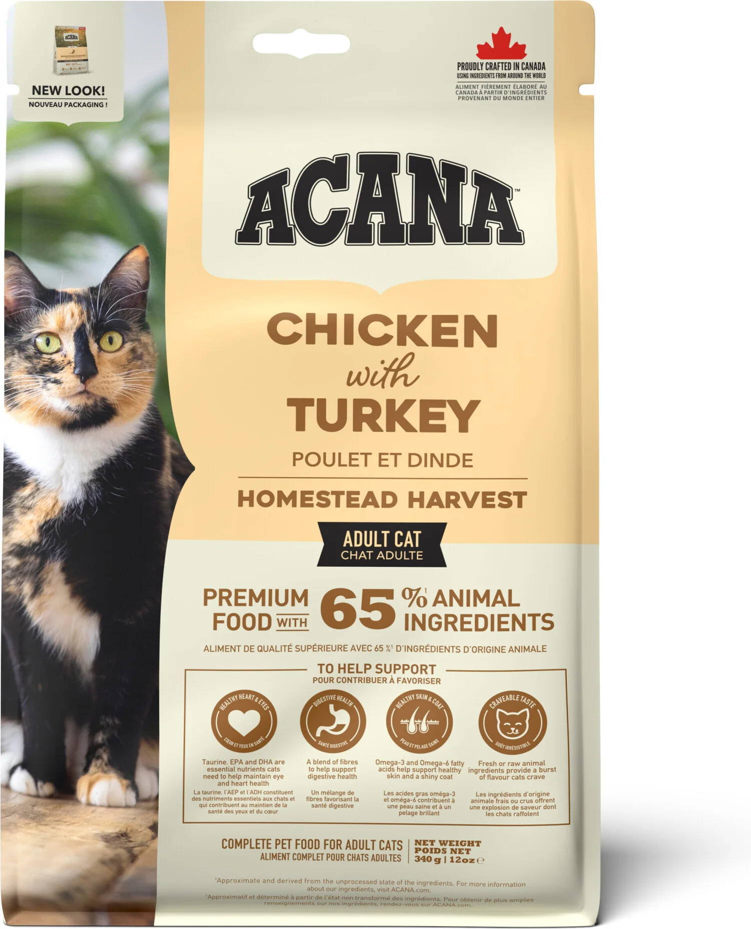 Acana kattenbrokken Homestead Harvest adult kip / gevogelte 340 g