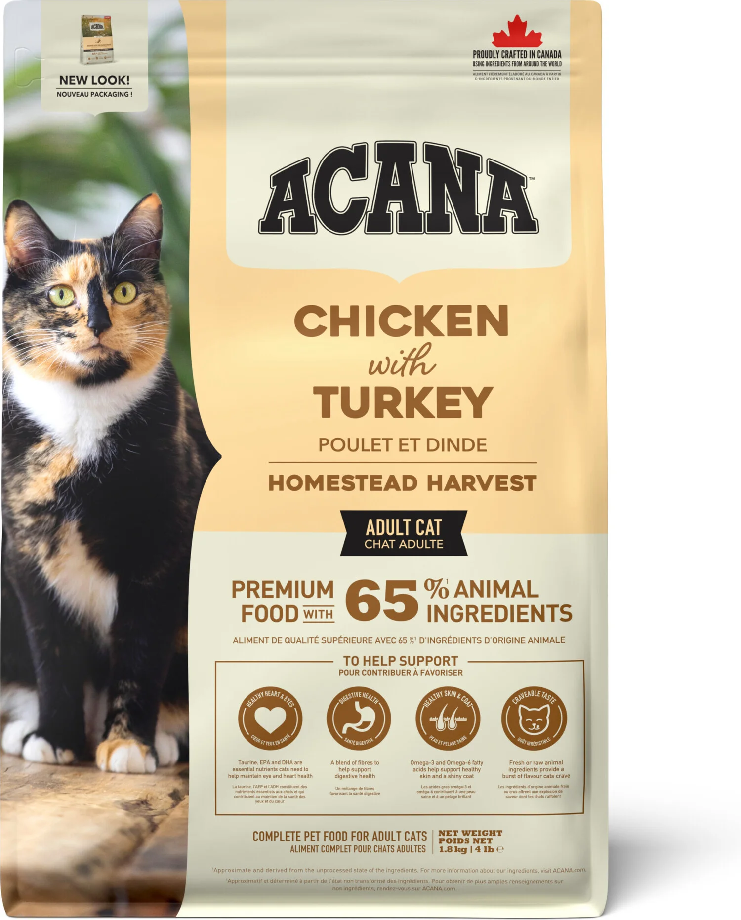 Acana kattenvoer brokken Homestead Harvest adult kip / gevogelte 1,8 kg