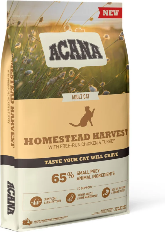 Acana kattenbrokken Homestead Harvest adult kalkoen en kip 4,5 kg