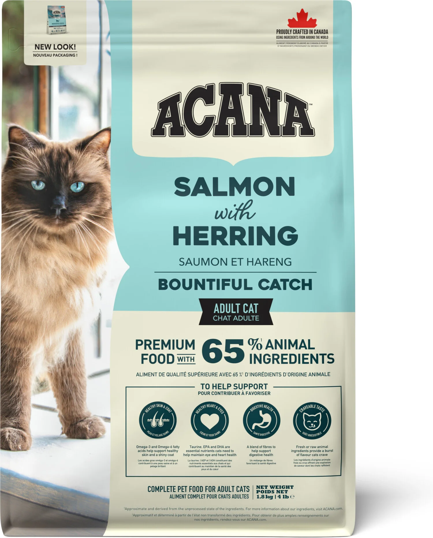 Acana kattenbrokken Bountiful Catch adult vis / haring 1,8 kg