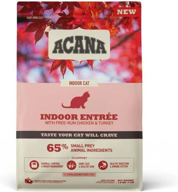 Acana kattenvoer brokken Indoor Entrée adult kip / gevogelte 1,8 kg