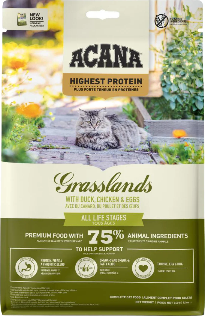 Acana kattenvoer brokken Grasslands adult gevogelte 340 g