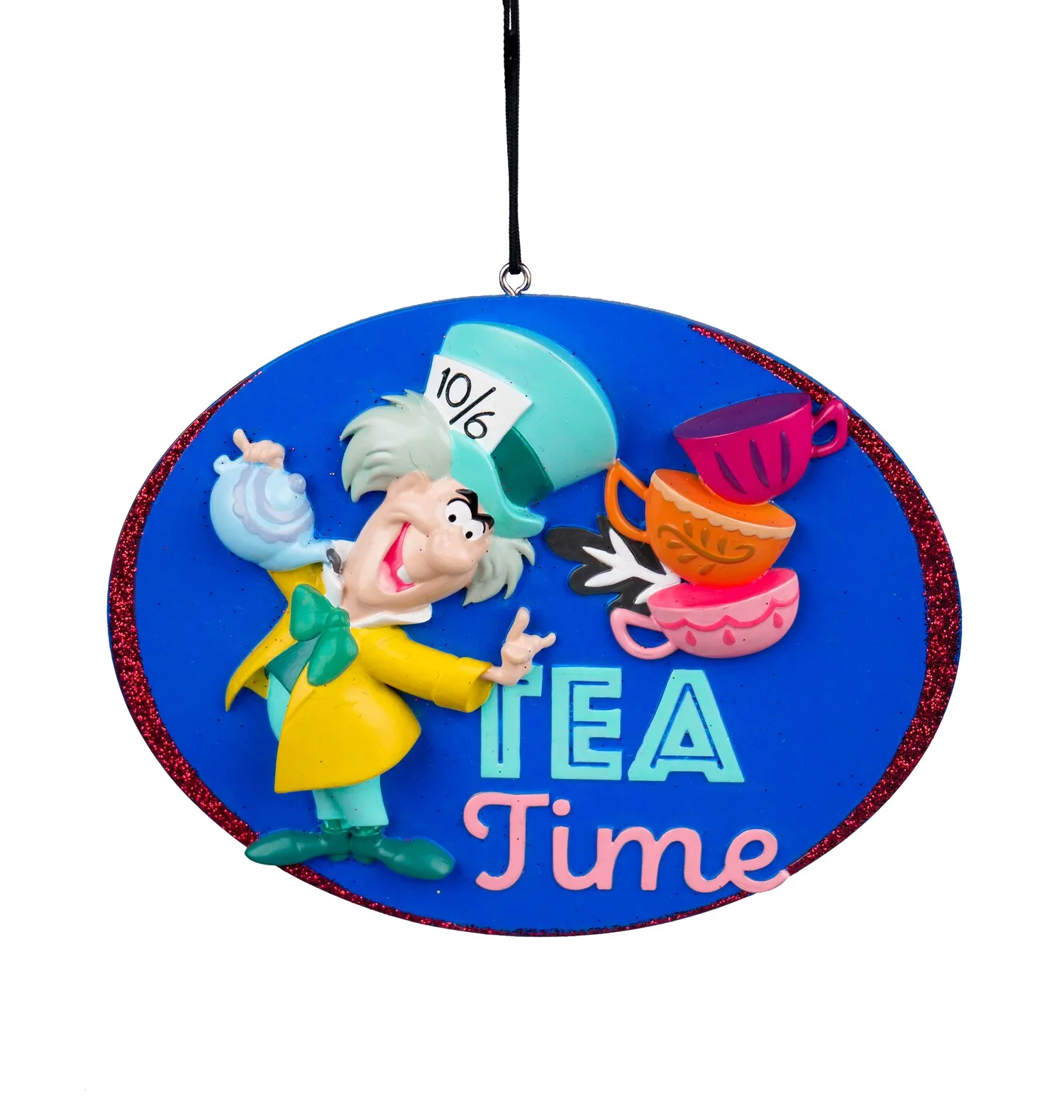 Disney kerst ornament Hoedenmaker Tea Time multi 13 x 1,5 x 9,5 cm