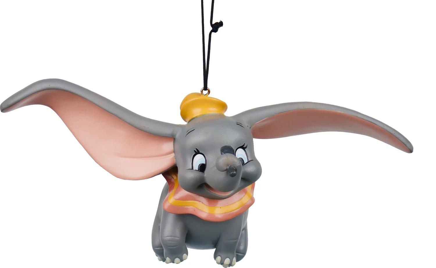 Disney kerst ornament Dombo grijs 10 x 8 x 8 cm