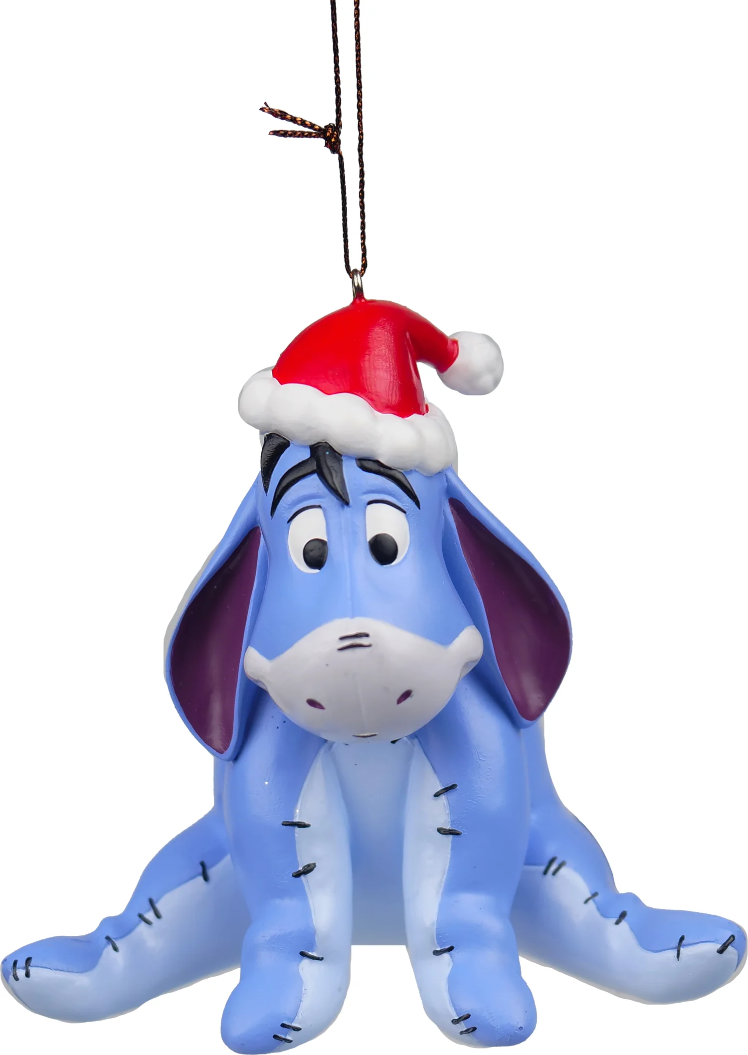Disney kerst ornament Winnie de Poeh iejoor met kerstmuts 10 x 8,5 x 12,5 cm