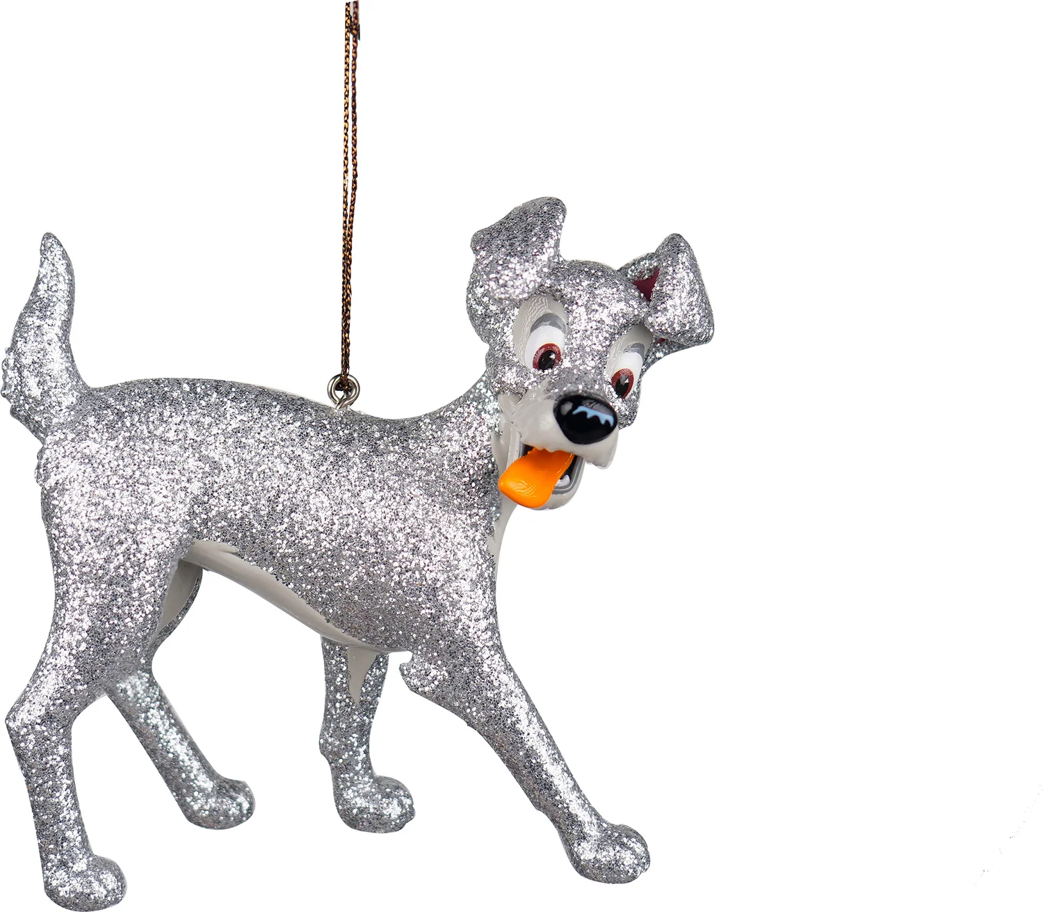 Disney kerst ornament Lady en de Vagebond zilver 9 x 4 x 6 cm