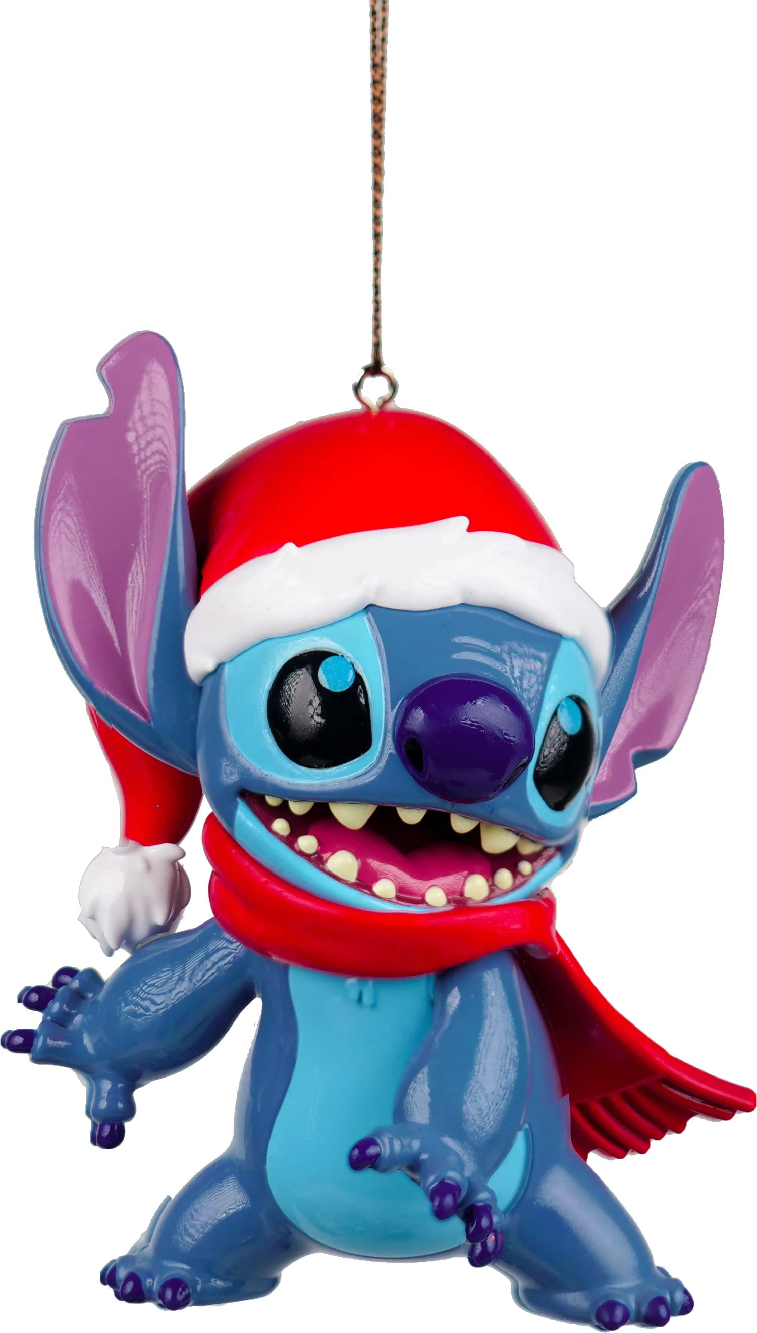 Disney kerst ornament Stitch met kerstmuts 6,5 x 7 x 10 cm