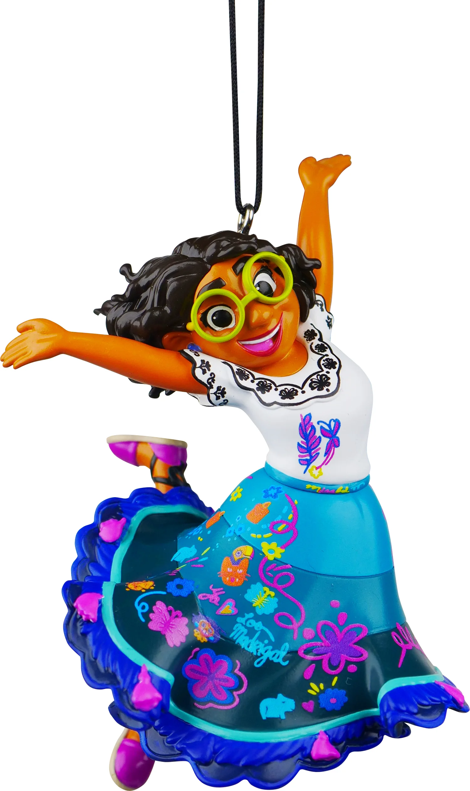 Disney kerst ornament Encanto Mirabel blauw / paars 6 x 4,5 x 9 cm