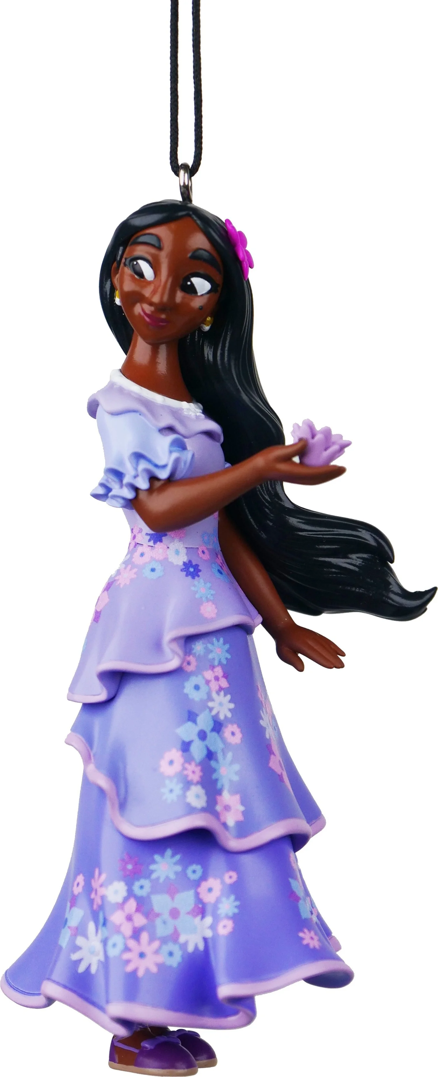 Disney kerst ornament Encanto Isabella paars 6 x 4,5 x 9 cm