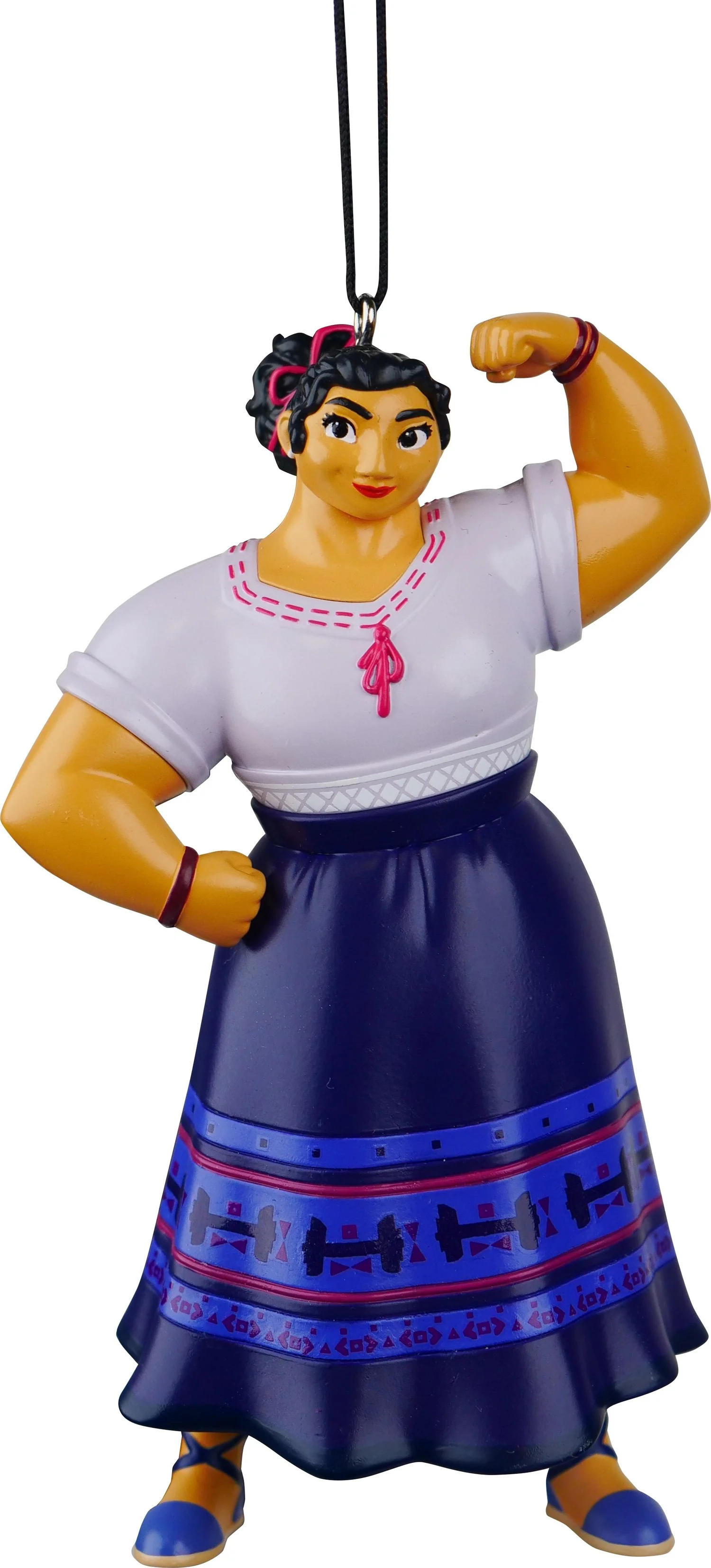 Disney kerst ornament Encanto Luisa blauw / paars 6 x 4,5 x 9 cm