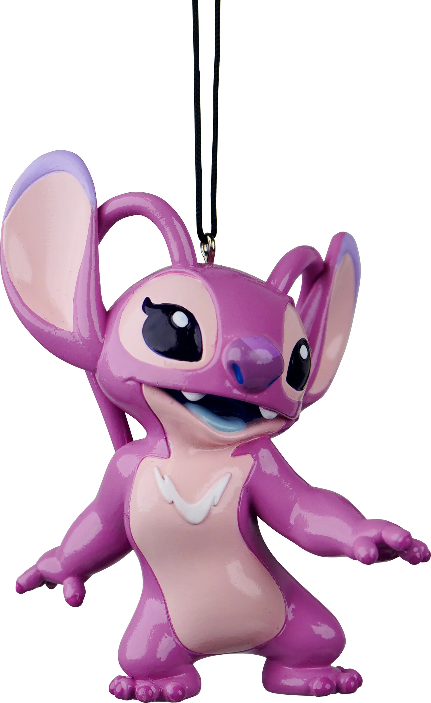 Disney kerst ornament Angel paars 7,5 x 7 x 9 cm