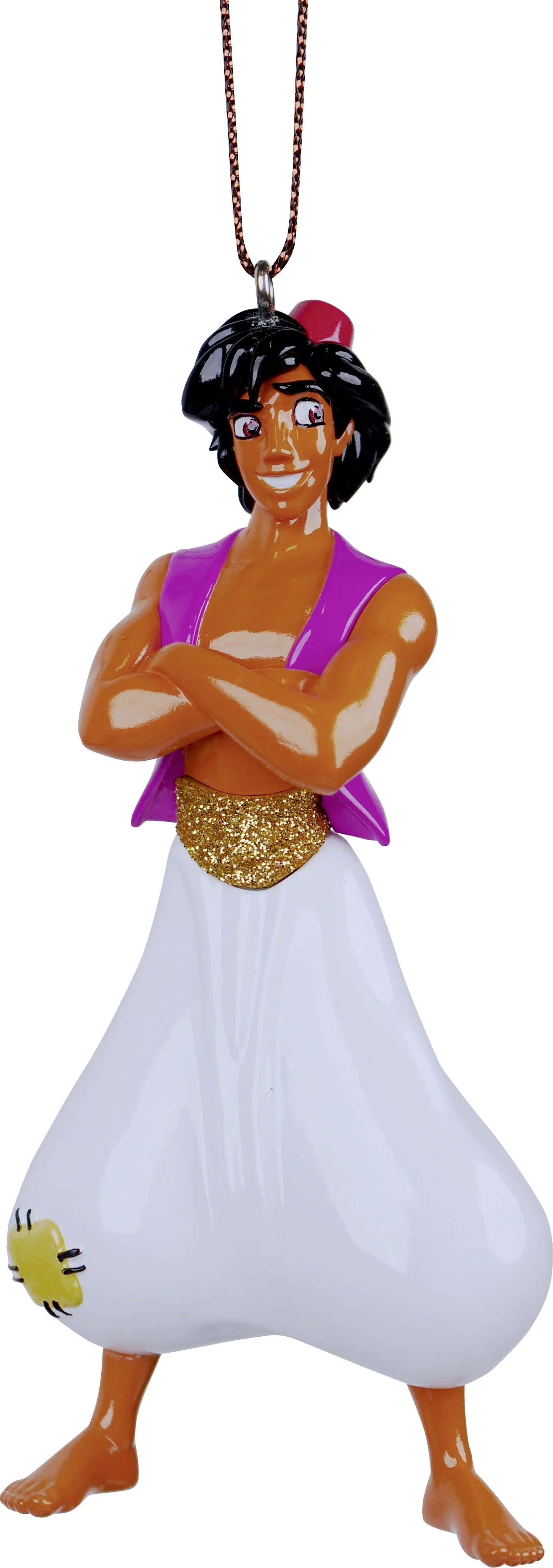 Disney kerst ornament Aladdin wit / paars 4 x 6 x 10 cm
