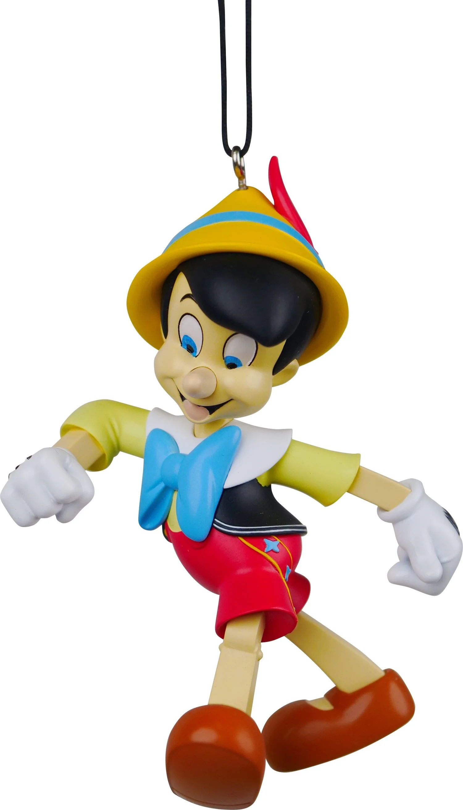 Disney kerst ornament Pinokkio geel 6 x 7 x 9 cm