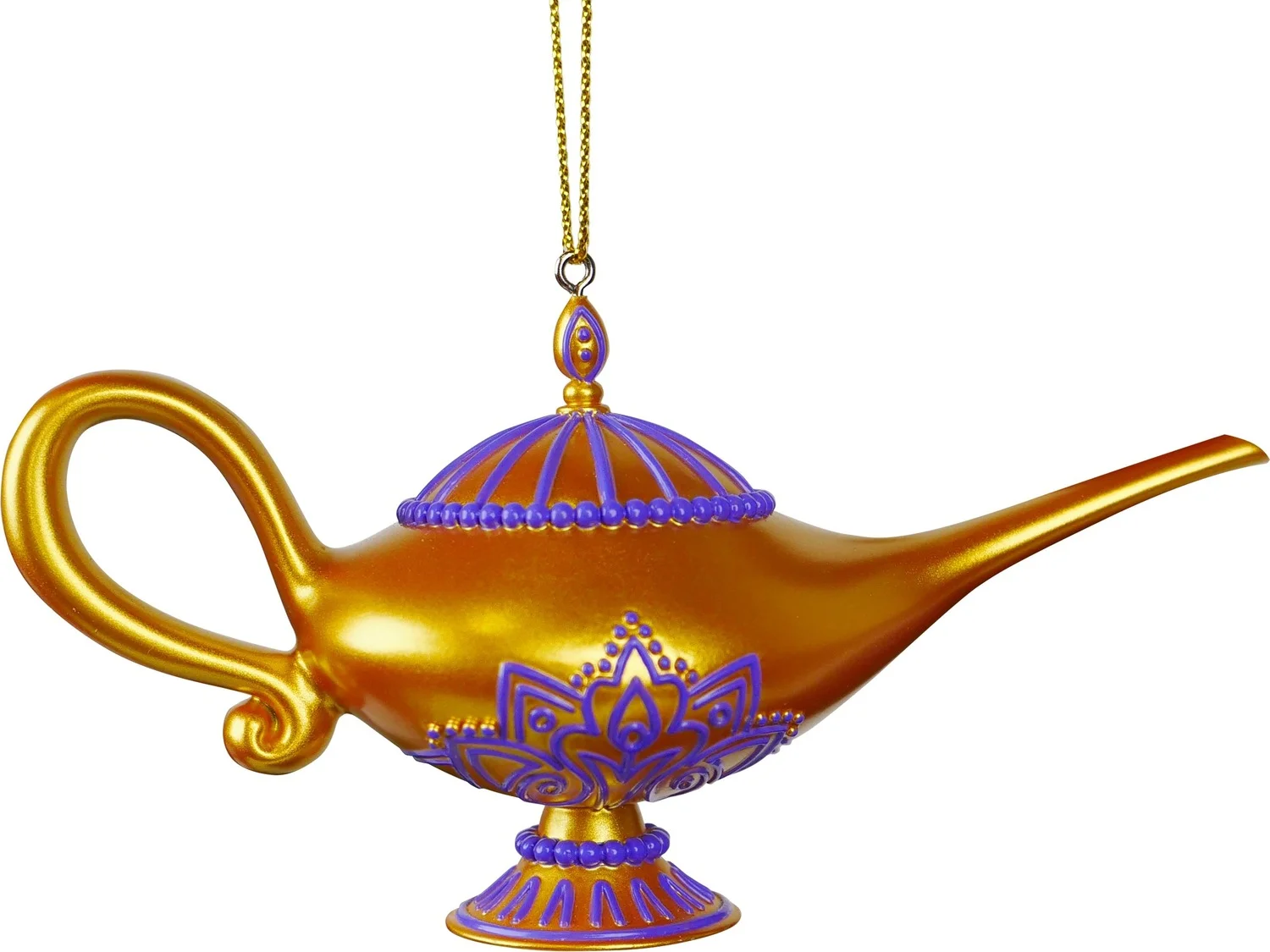 Disney kerst ornament Aladdin olielamp goud 11 x 6 x 8 cm