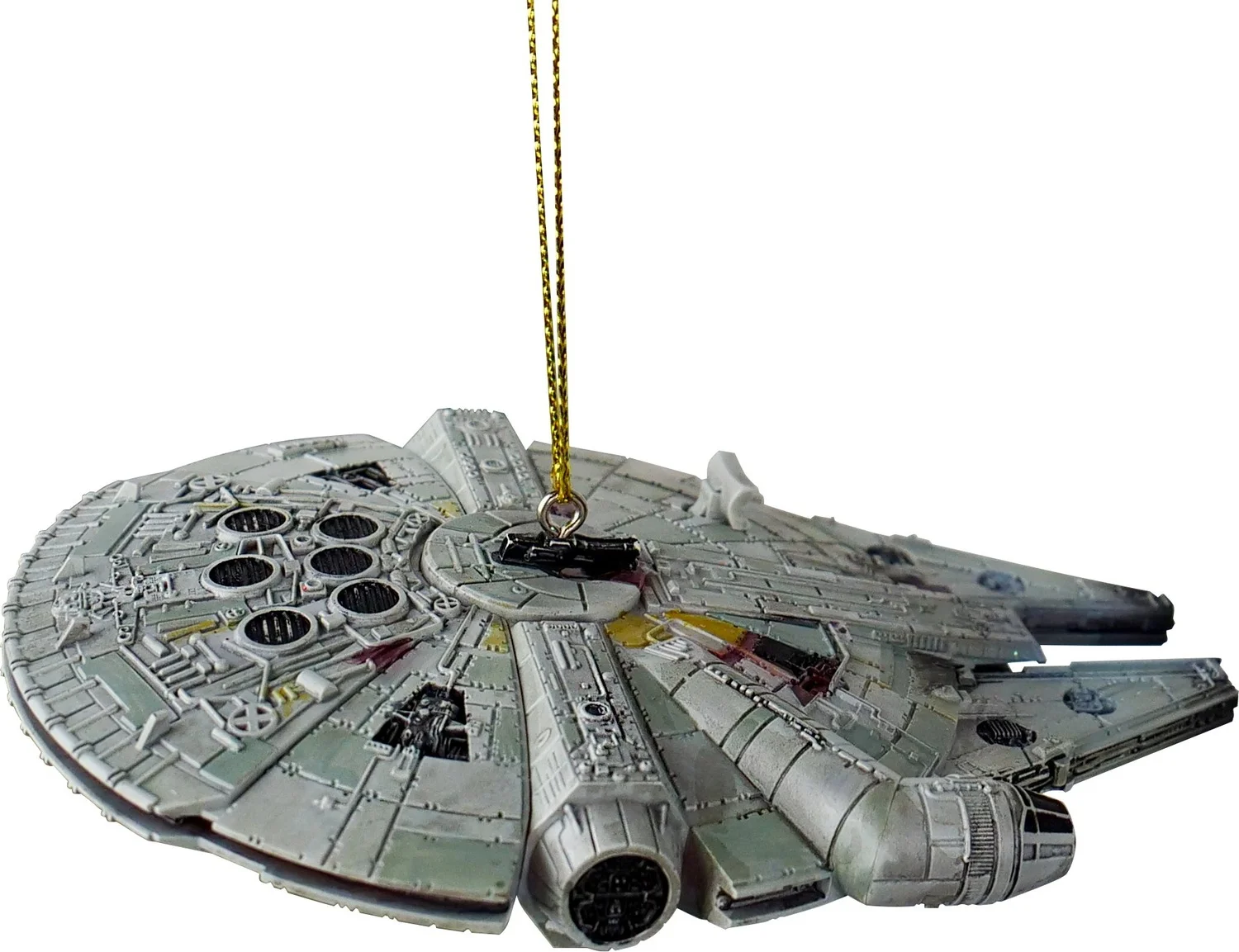 Disney kerst ornament Star Wars Millennium Falcon grijs 11 x 9 x 4 cm