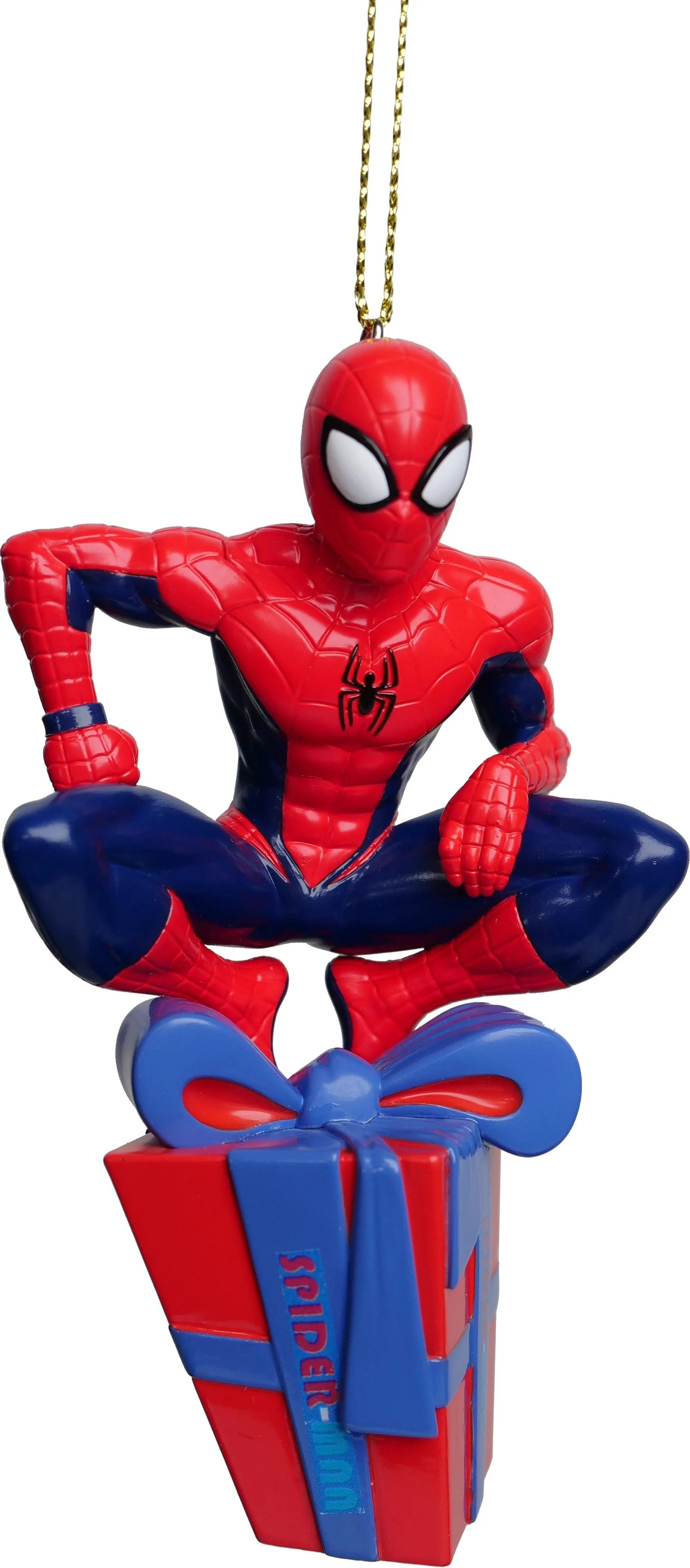 Disney kerst ornament Marvel spiderman op cadeau 5 x 5 x 16 cm