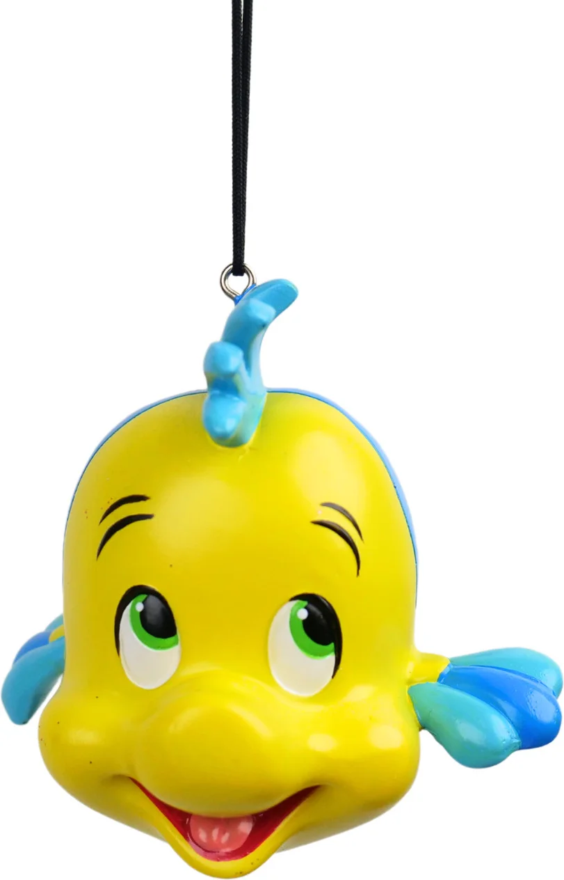 Disney kerst ornament De kleine zeemeermin Botje geel 10 x 8 x 7,5 cm