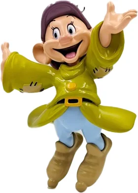 Disney kerst ornament Sneeuwwitje Dopey groen 7,5 x 5 x 9 cm