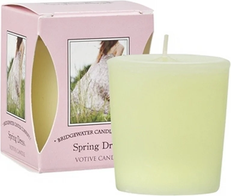 Bridgewater geurkaars Spring Dress groen 15 uur D 6 H 5 cm