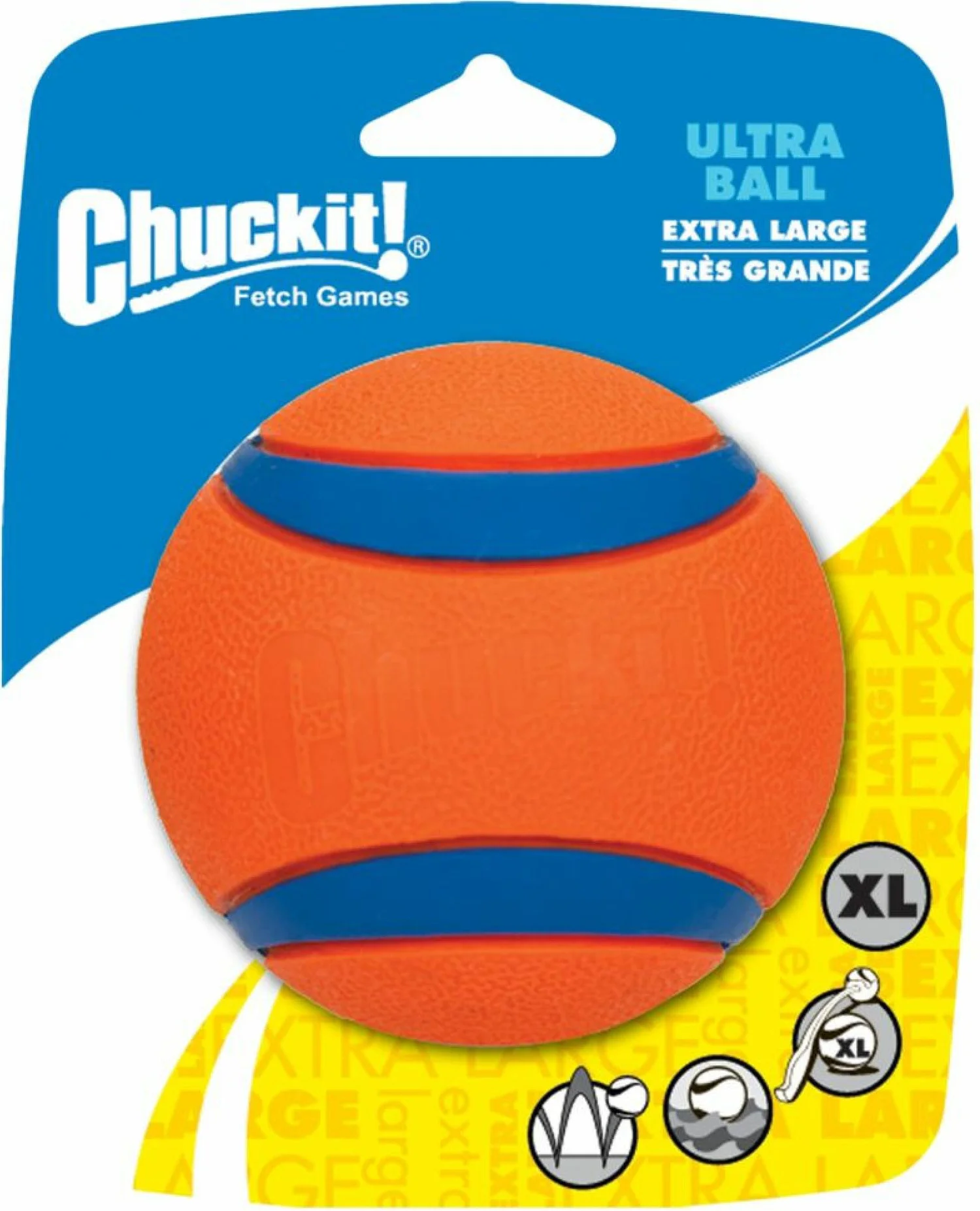 Chuckit! hondenspeelgoed tennisbal Ultra D 9 cm
