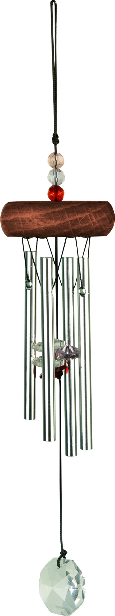 Art Bizniz windgong kristal rood 3 x 3 x 27 cm