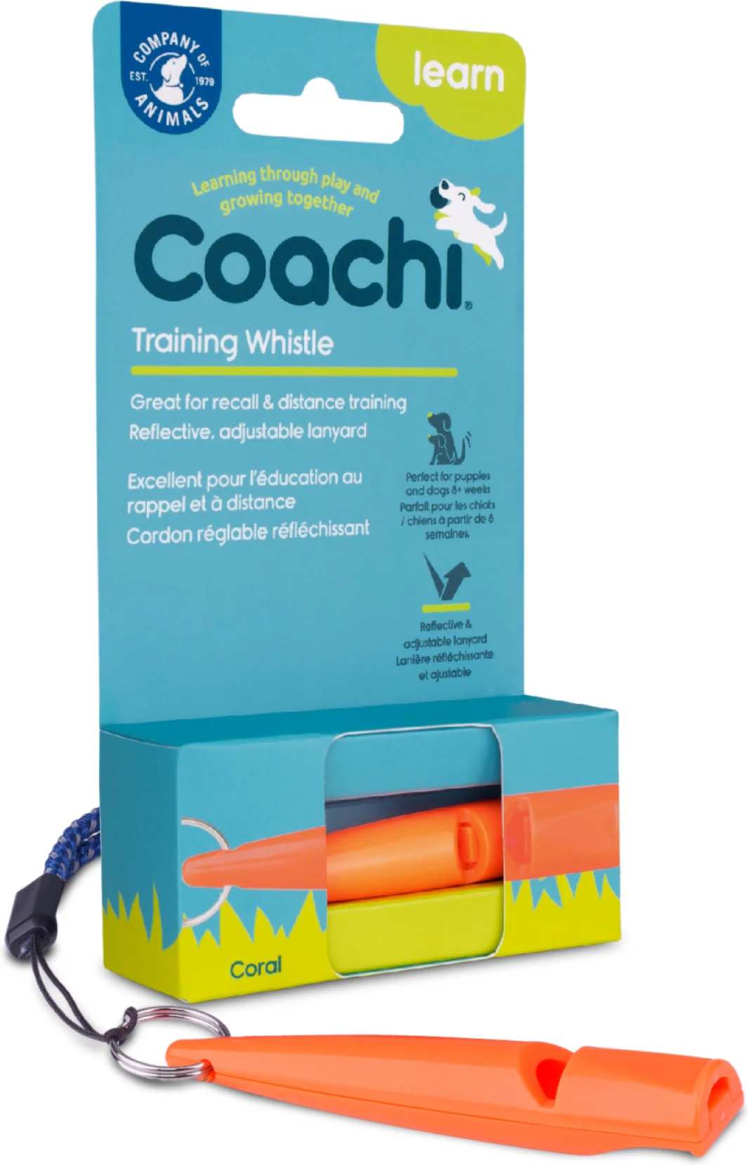 Coachi hondenspeelgoed training fluit oranje 9 x 3 x 3 cm