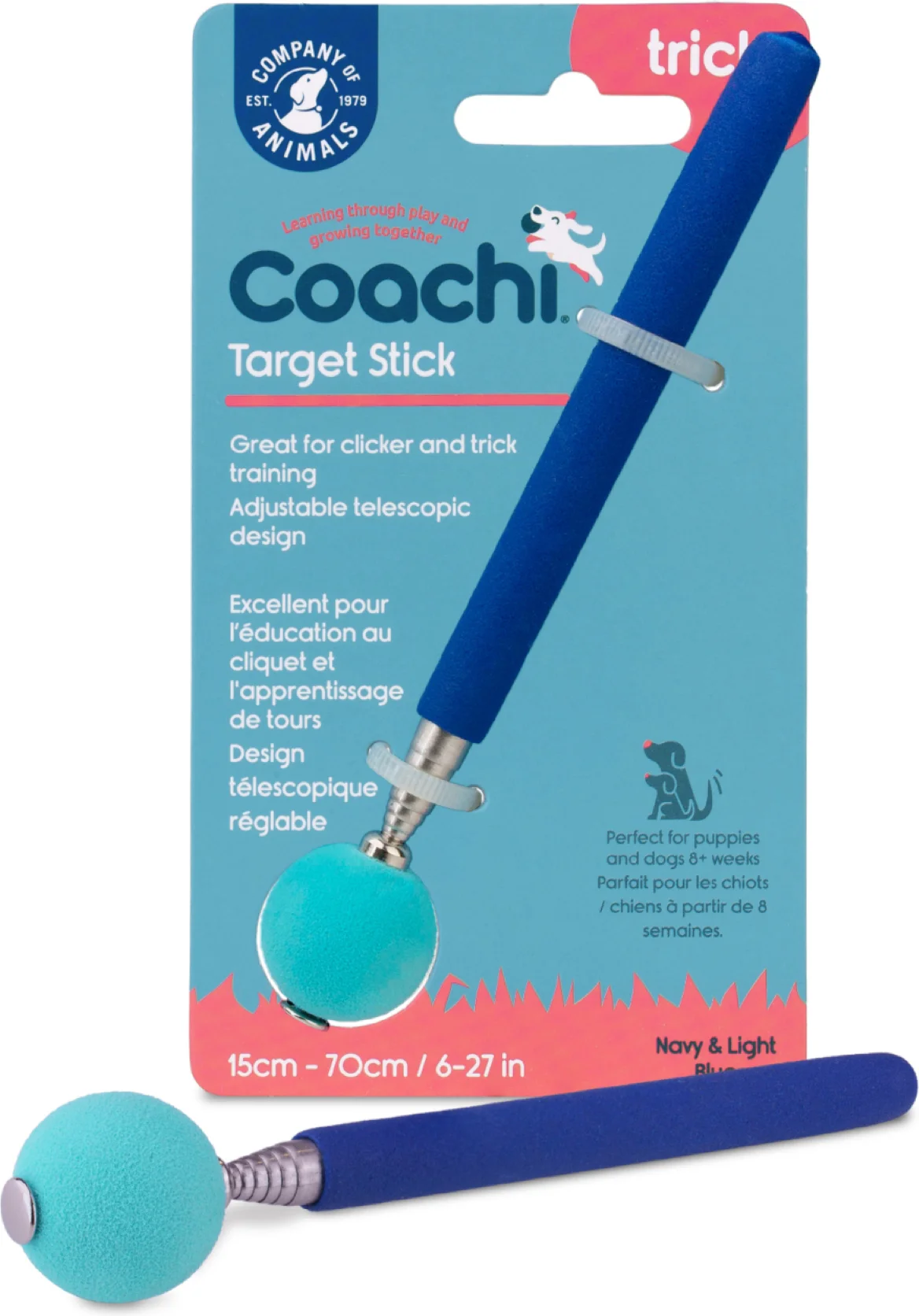 Coachi hondenspeelgoed training target stick D 2 H 70 cm