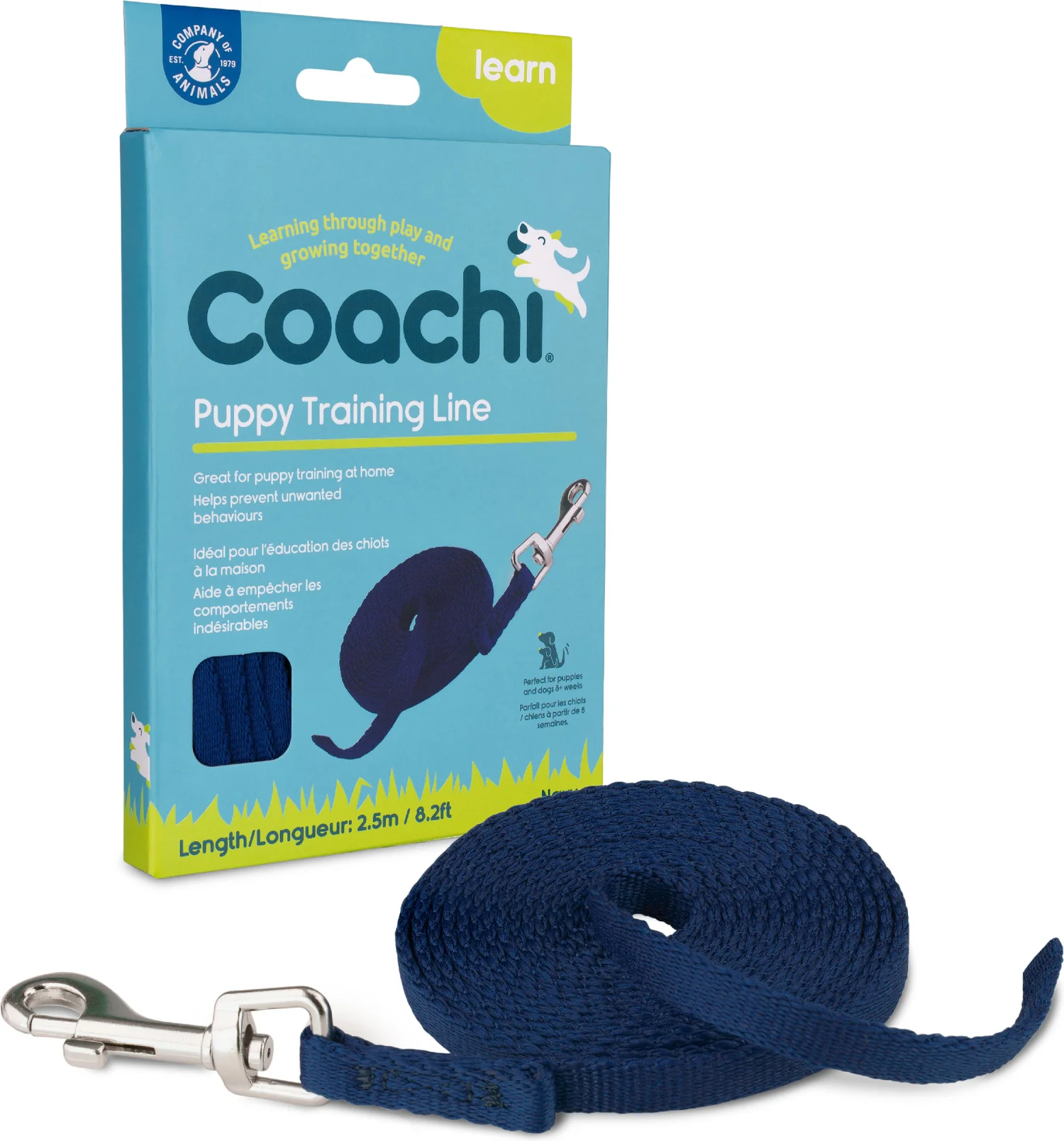 Coachi trainingslijn puppy blauw 2,5 m