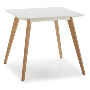 Eettafel Aroa 80×80 cm Wit, Poten van Beukenhout, 80 x 80 cm Eettafel Aroa 80×80 cm Wit, Poten van Beukenhout, 80 x 80 cm