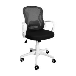 Ergonomische bureaustoel zitting schommelend lendensteun verstelbare hoogte draaibaar FEST (zwart wit) Ergonomische bureaustoel zitting schommelend lendensteun verstelbare hoogte draaibaar FEST (zwart wit)
