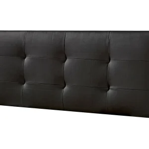 Gecapitonneerd hoofdeinde Carla 140×60 cm Zwart, Gewatteerd met Schuim, 8 cm Dikte