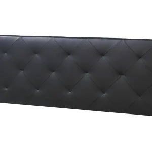 Gecapitonneerd hoofdeinde Rombo 150×60 cm Zwart, Gewatteerd met Schuim, 8 cm dik.