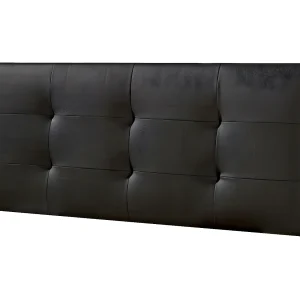 Gecapitonneerd hoofdeinde Carla 150×60 cm Zwart, Gewatteerd met Schuim, 8 cm dik.
