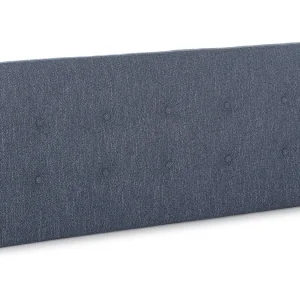 Gecapitonneerd hoofdeinde Saona 140×60 cm Blauw, Gewatteerd met Schuim, voor Bed van 135 cm, Knopen in capiton, 8 cm dik.