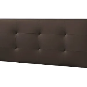Gecapitonneerd hoofdeinde Carla 150×60 cm Chocolade, Gewatteerd met Schuim, 8 cm dik.