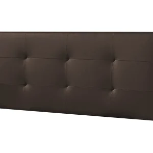 Gecapitonneerd hoofdeinde Carla 140×60 cm Chocolade, Gewatteerd met Schuim, 8 cm dik.