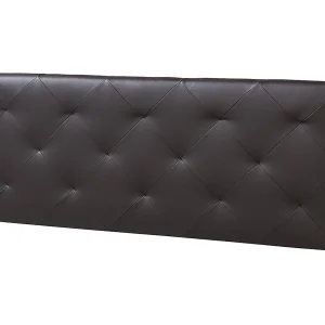 Gecapitonneerd hoofdeinde Rombo 140×60 cm Chocolade, Gewatteerd met Schuim, 8 cm dik.