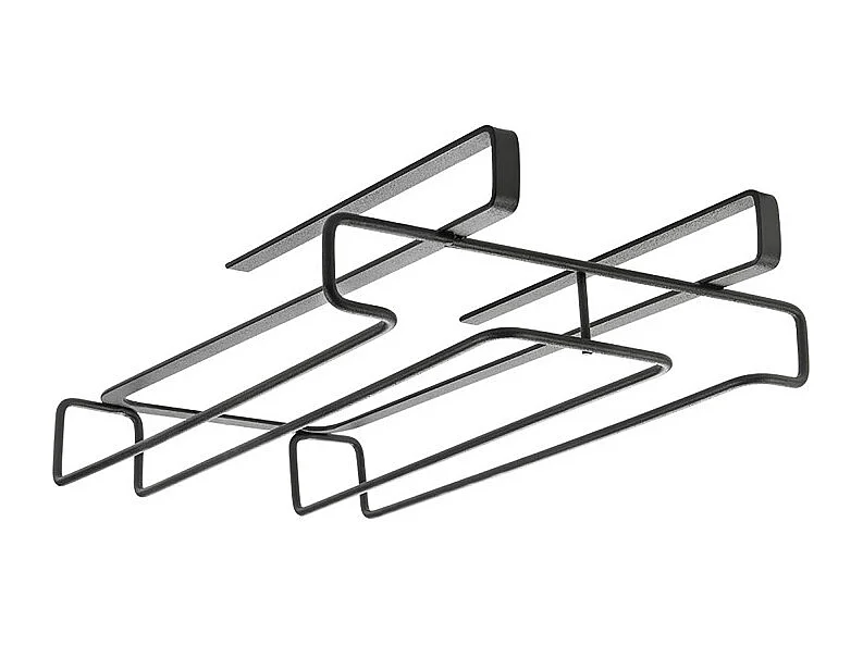 Dubbele Glazenhanger LAVA Metaltex Touch-Therm® Zwart