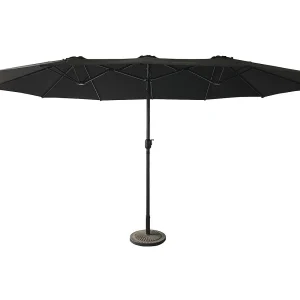 Dubbele parasol 2,7×4,6m LINAI zwart