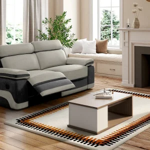Driezits relaxbank van microvezel TALCA – Licht grijs Driezits relaxbank van microvezel TALCA – Licht grijs