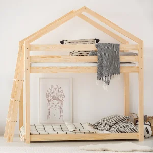 Stapelbed Gaëlle Bois 90×200 inclusief lattenbodem