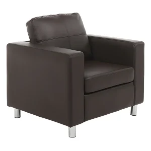 Fauteuil van kunstleer ACKLEY – Bruin Fauteuil van kunstleer ACKLEY – Bruin