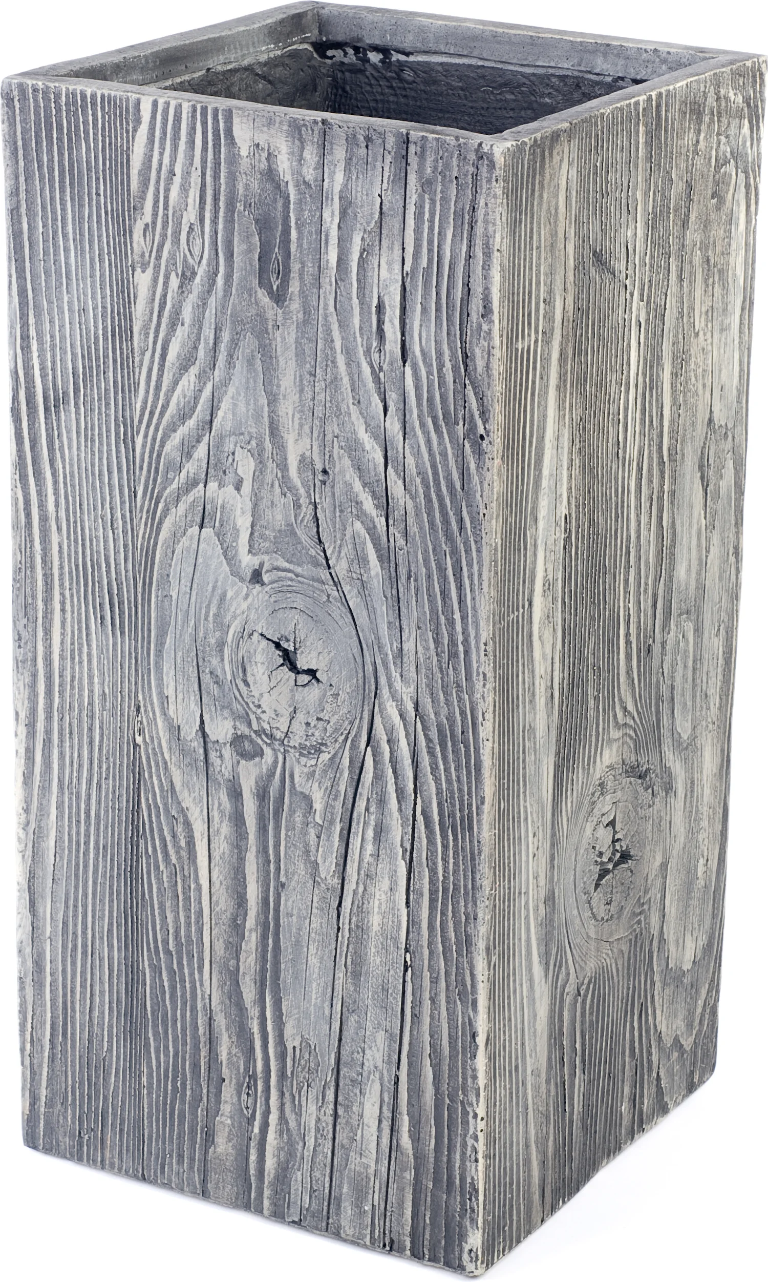 Bak kubus hoog Wood 28x28x60cm grafiet