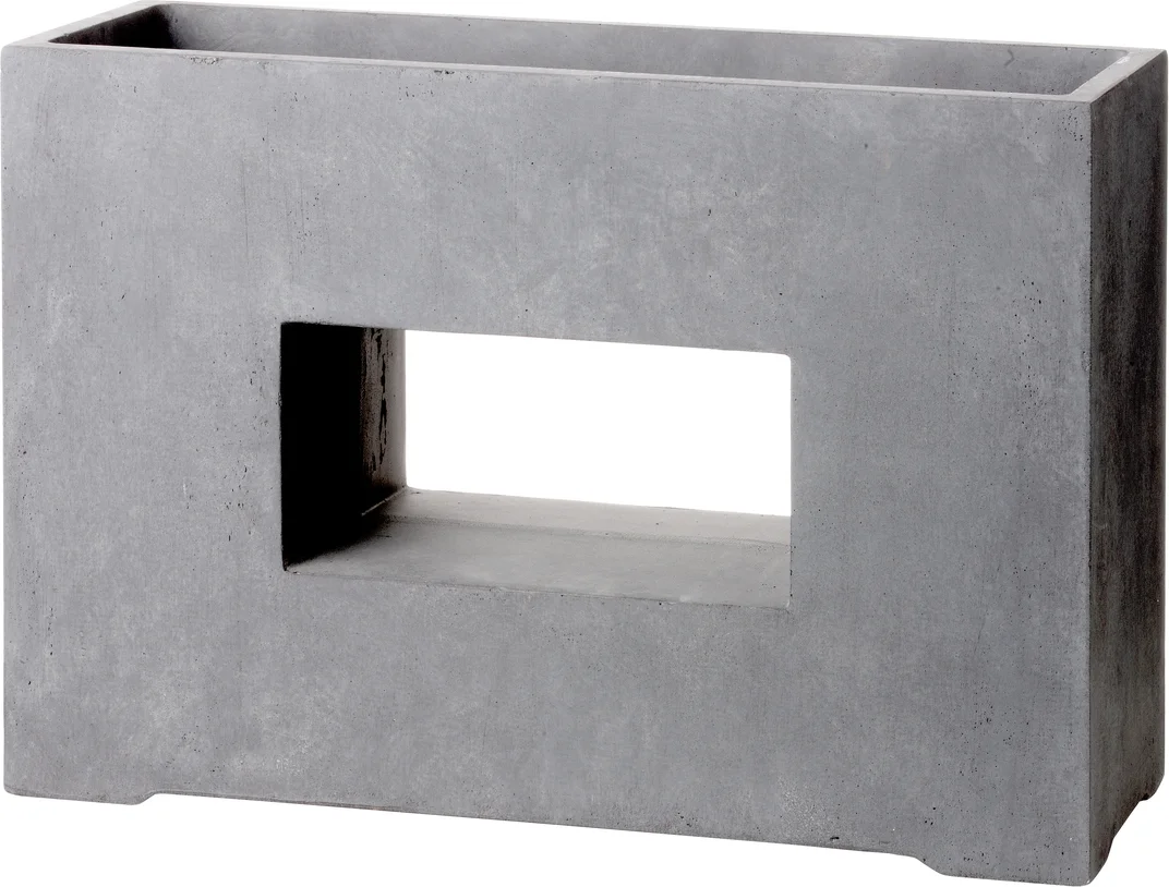 Bak kubus venster 75 x 27 x 52 cm lichtgrijs