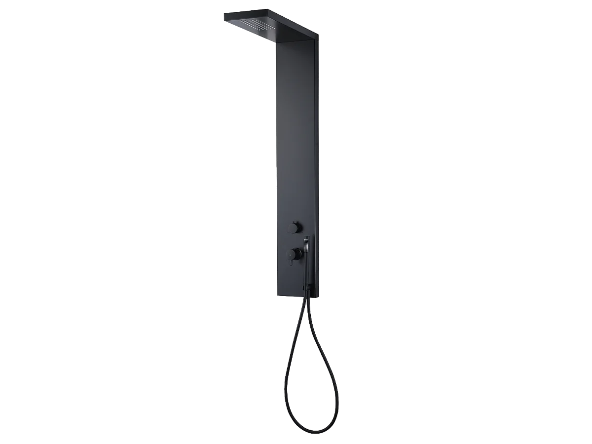Essekadra mechanisch douchepaneel zwart - Essebagno