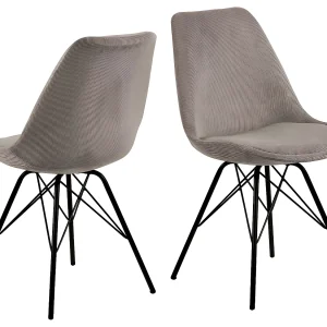 Eris eetkamerstoel fluweel beige.